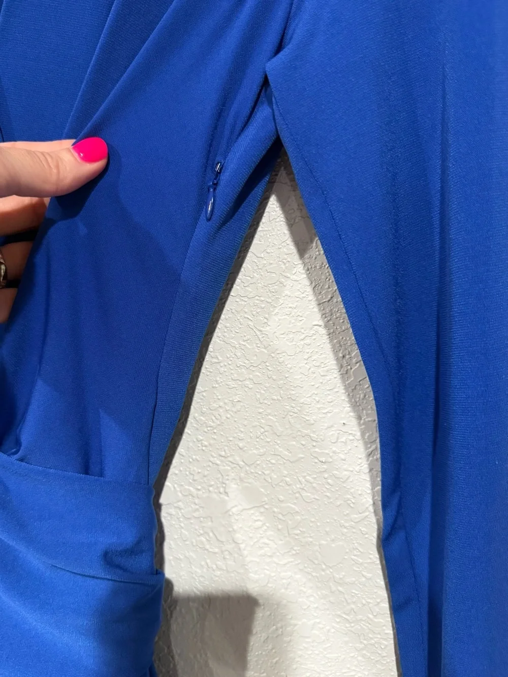 Michael Kors Cobalt Blue Long Sleeve Wrap Dress